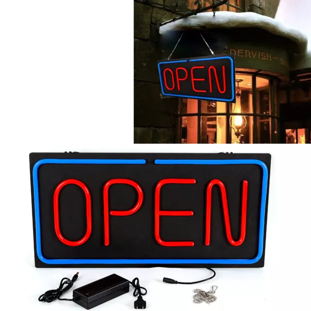 Big Horizontal Neon Open Sign Light Opensign Business Restaurant Bar Bright Top