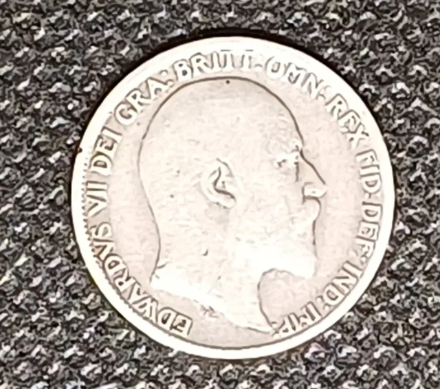 1906 King Edward VII .925 Silver Sixpence