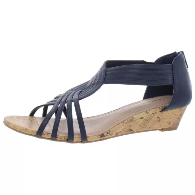 Charter Club Womens Ginifur 2 Strappy Open Toe Wedge Sandals Shoes BHFO 9718