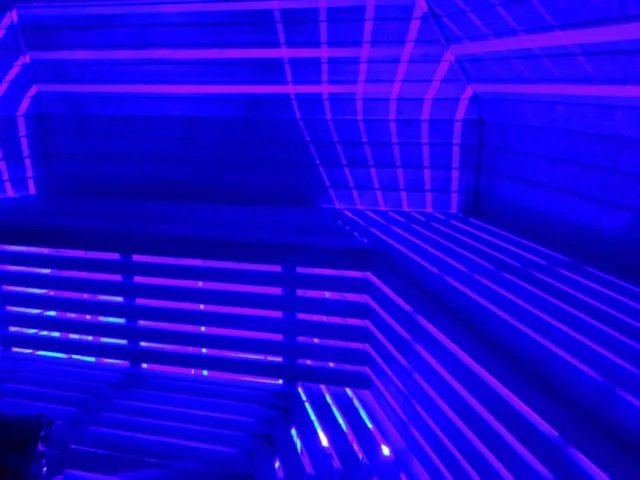 LED-Saunabeleuchtung-Saunalampe, Saunalicht-Farblicht, Sauna, LED. 2 Meter Top.