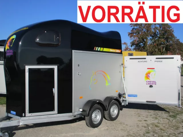 NEU 2000KG Cheval Liberte GOLD 2 + SATTELKAMMER Pferdeanhänger 100KMH VORRÄTIG