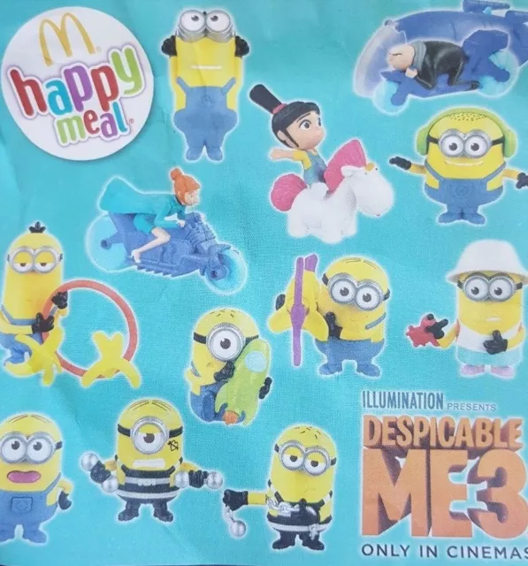 McDonalds Happy Meal Spielzeug 2017 Despicable Me 3 Minions Charakterspielzeug - verschiedene 3