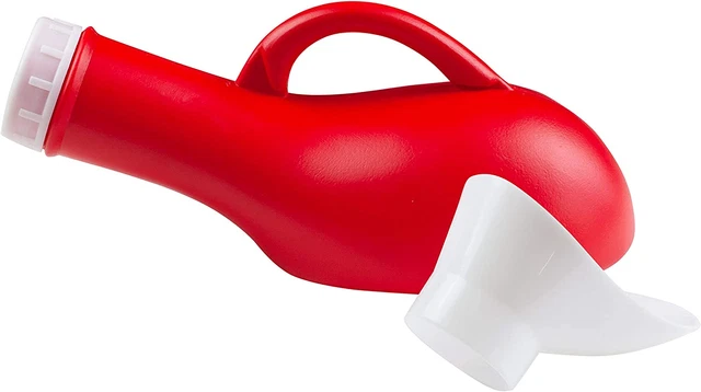 Unisex Portable Urinal Adapter Easy Sturdy Plastic Spill Proof Cap 40Oz Camping