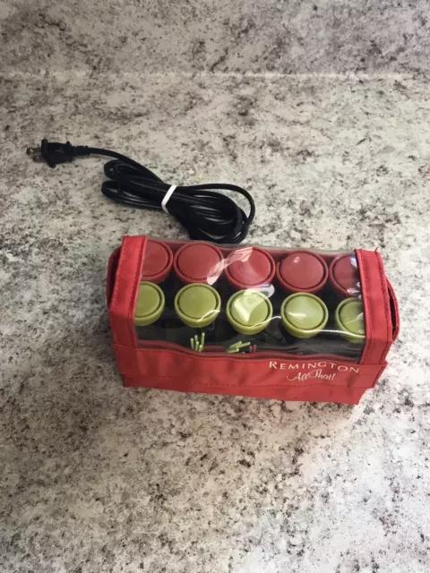 Remington Electric Hot Rollers 10 Hair Curlers Pageant Dance Travel Case 7 Clips