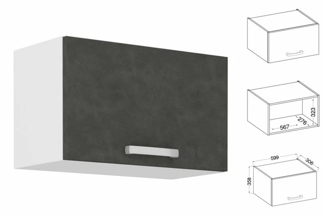 Armadio 60 X 31,6 X 36 cm grigio armadio cucina