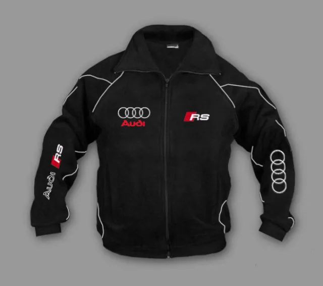 New Audi RS Racing Fleece Jacket, Outdoor Coat Fan Soft Shell Embroidery Apparel