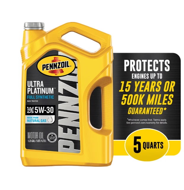 PENNZOIL ULTRA PLATINUM 5W30 Full Synthetic Motor Oil, 5 Quart 35.34