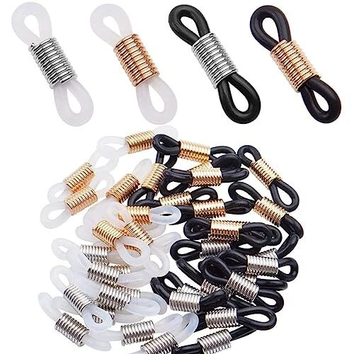 PLABBDPL 40Pcs Extrémités Chaînes de Lunettes Réglables, Embout Chaine Lunette L