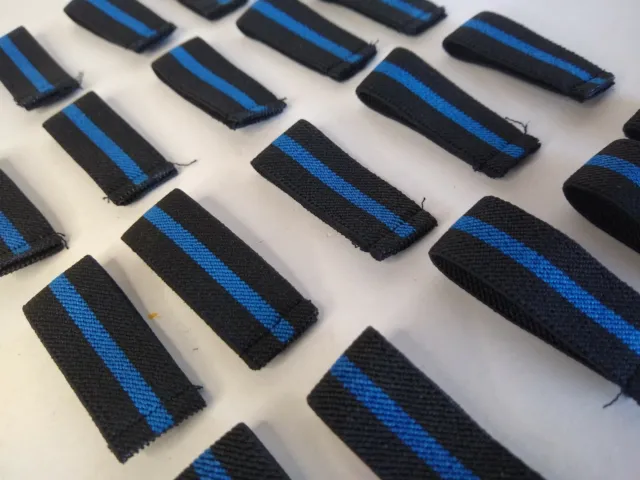 Mourning Bands (20) Black Blue Elastic Police Law Enforcement Officer Badge