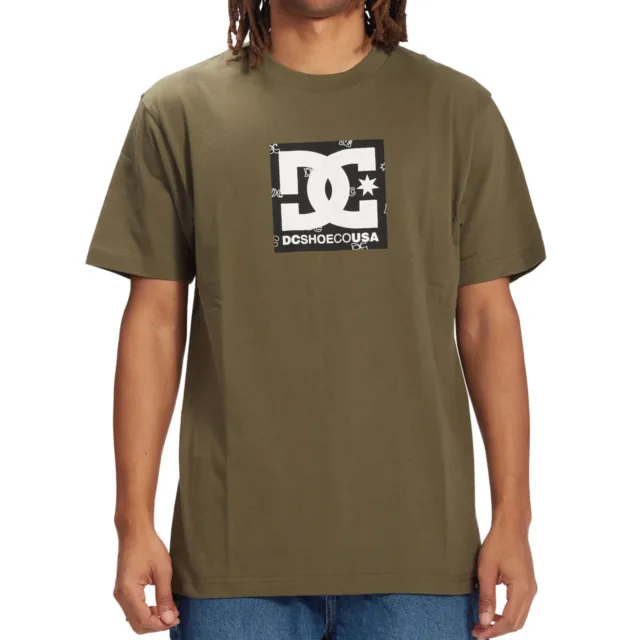 DC Shoes Mens DC Square Star Fill Crew Neck Short Sleeve T-Shirt Top Tee - S