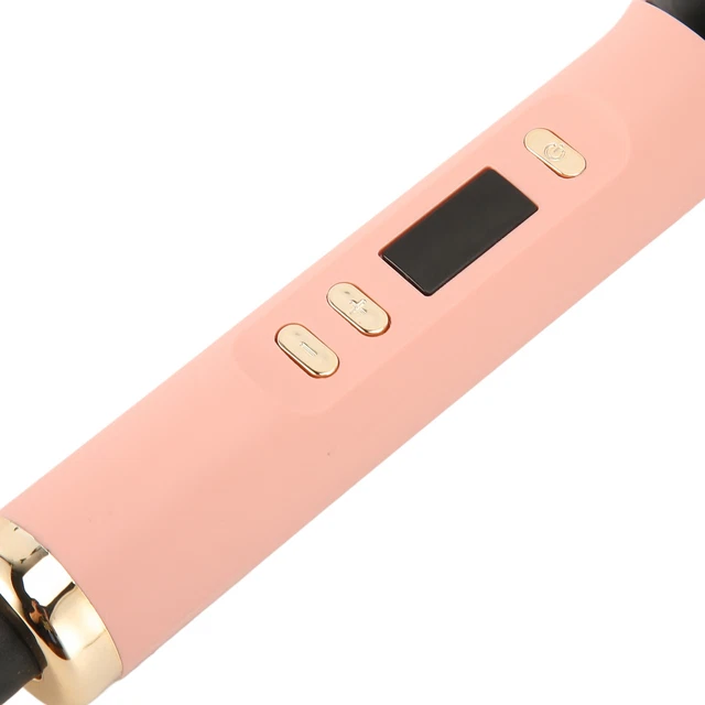 Sakura Pink Hair Straightening Brush PTC Even Heating LCD Hair Straightener Zz1