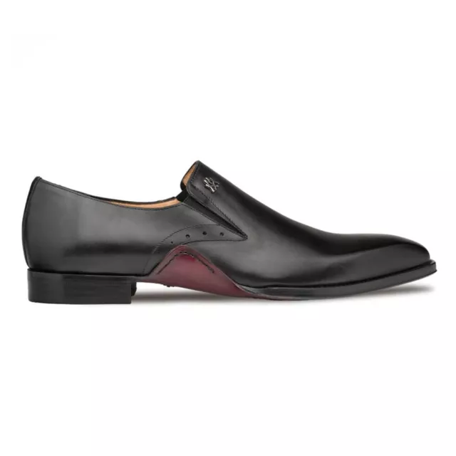Mezlan Patine Peau de Veau Artisan Noir Double Gore à Enfiler Chaussures (12, M)