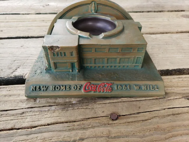 Circa 1940'S Coca-Cola Louisville  Ky Factory Chalkware Ashtray