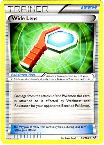 Wide Lens 4x POKEMON x4 XY Roaring Skies 95/108 Trainer UNCOMMON CARD