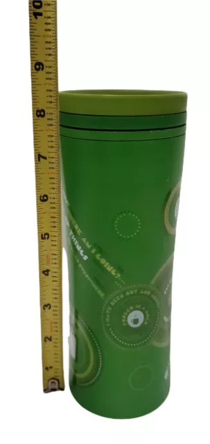 2010 Starbucks Recycled Reusable Travel Tumbler Mug Green w Lid, 16 oz 3