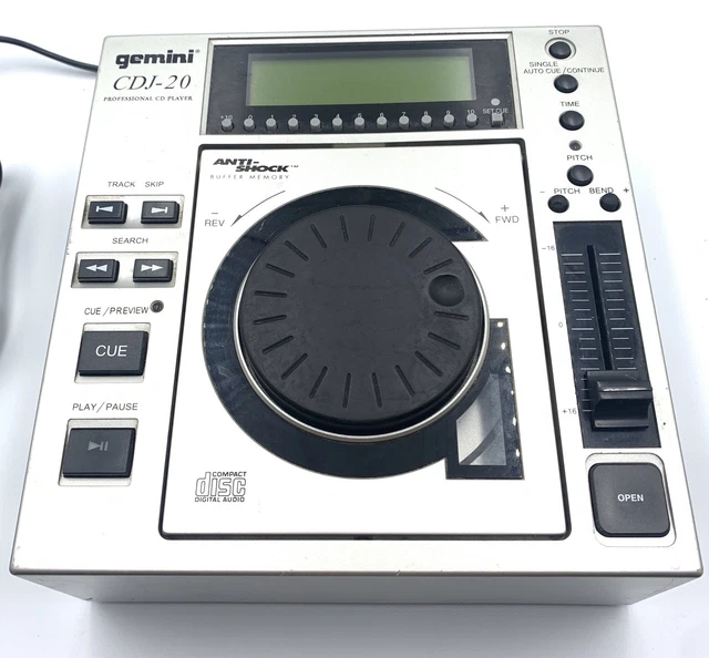 GEMINI CDJ-20 PROFESSIONAL CD Player DJ Equipment (Tested