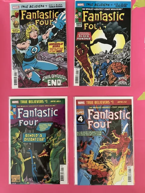 Marvel True Believers Fantastic Four Empyre Lyja Anelle King in Black 4 comics