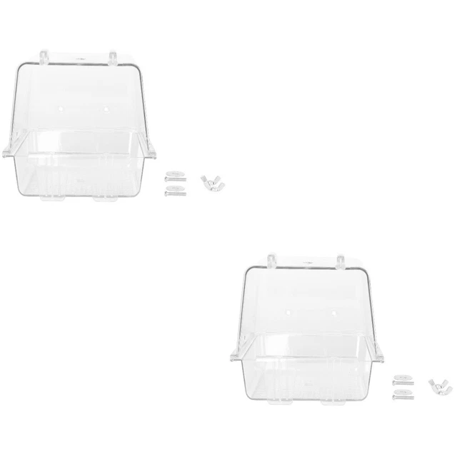 2 pcs Badewanne Hängen Vogel Bad Cube Vogel Liefert Vogel Wanne Vogel Bad Käfig