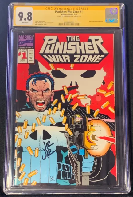 Punisher: War Zone #1 1992 CGC 9.8 SS John Romita Jr. Die-Cut WrapAround Cover