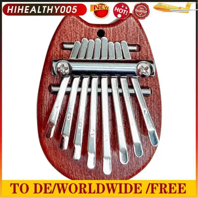 8 Tasten Mini Kalimba tragbare Holzfinger Harfe Daumen Klavier Musikinstrument