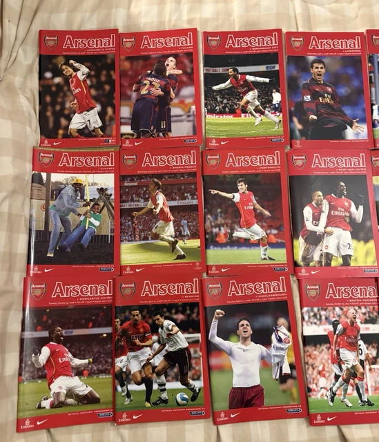 ARSENAL 2007-08 OFFICIAL Matchday programmes x 27 very good £23.58 ...