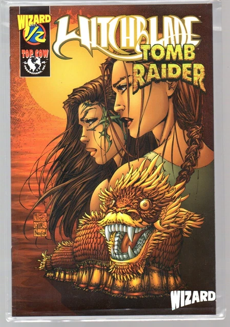 Witchblade / Tomb Raider 1/2  Wizard edition with COA   Top Cow 1998