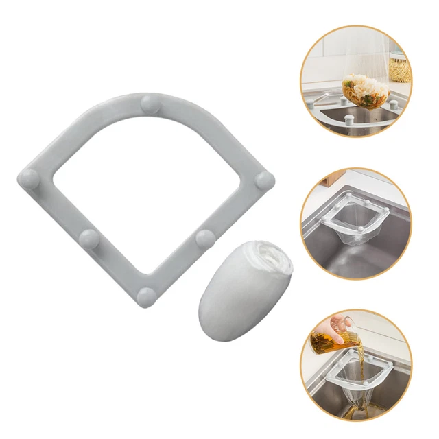 1 set triangolo supporto triangolare lavello angolo supporto triangolo setaccio ad angolo con tasche a rete