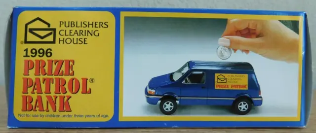 Vintage 1996 Publishers Clearing House Prize Patrol Van Piggy Bank New In Box