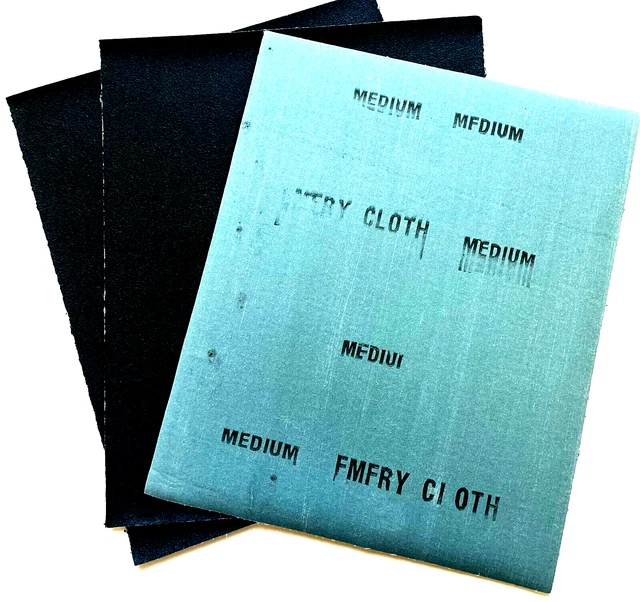 9 x 11" ABRASIVE SANDPAPER SHEETS - MED GRIT - ALUMINUM OXIDE -PACK OF 50 SHEETS