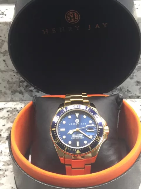 HENRY JAY SPECIALTY Aquamaster Professional Diver 330Ft Mens Watch