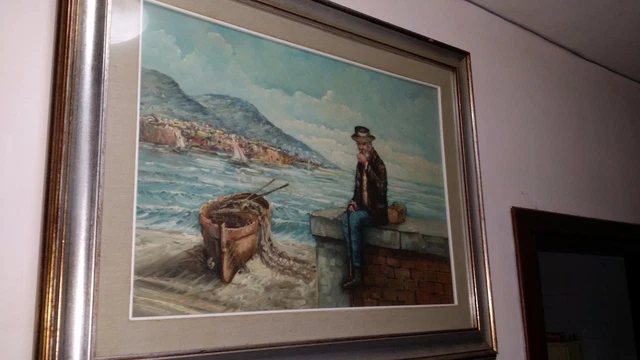 Rilievo,Dipinto,Quadro Antonio Giordano,Vecchietto,Originale Certificato 2