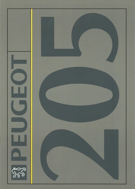 Brochure Publicitaire Peugeot 205 – Prospectus D'époque Voiture Collection