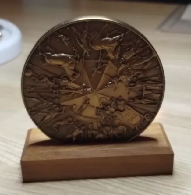 1990 GREAT AMERICAN CIRCUS Medallic Art Co Bronze Calendar Medallion Paperweight