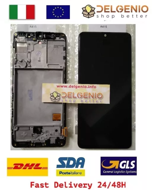 Display Lcd + Touch Vetro Schermo Originale Amoled Samsung Galaxy A41 Sm-A415