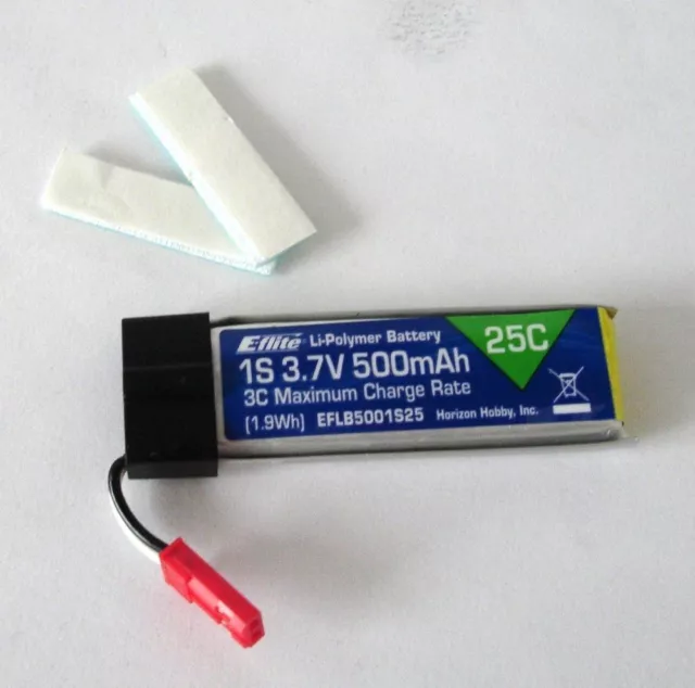 E-FLITE Blade 120 SR , MQX Lipo Akku 1S 3.7 V 25C 500 mAh Neue Ver. EFLB5001S25