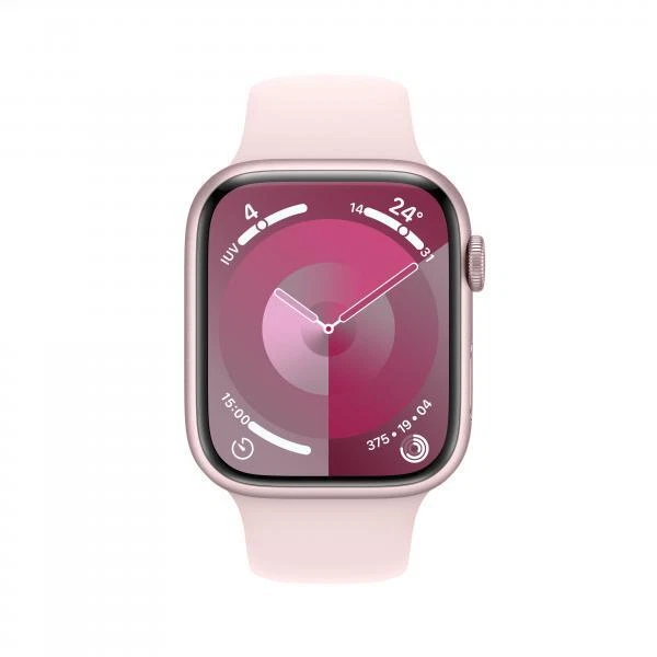APPLE WATCH SERIES 9 GPS 45mm Pink Aluminium Case Light Pink Sport