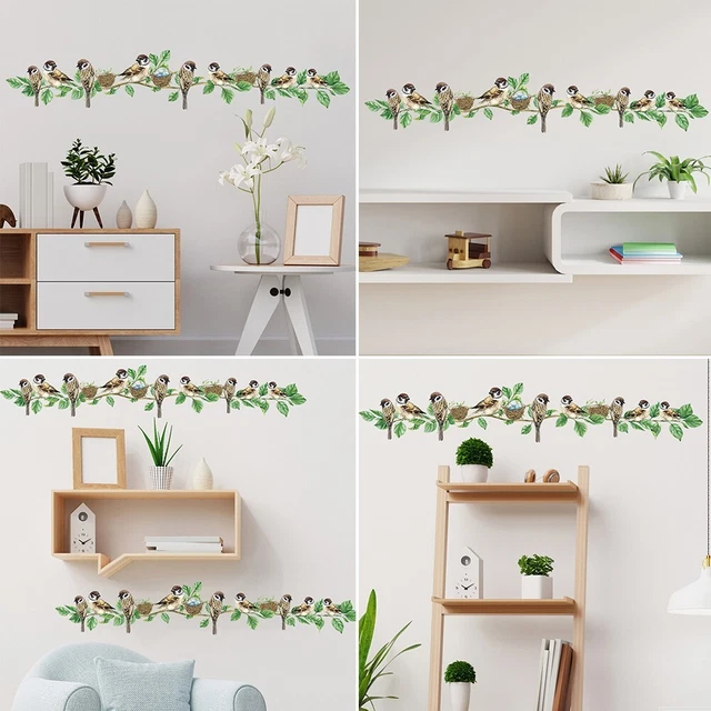 Autocollant Mural Plantes Vertes - Décoration Moderne Salon/Chambre | Détachable Et Résistant