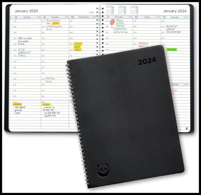 2024 Diary By Smart Panda – A4 Week To View Dated Planner – Simple Design Inspir