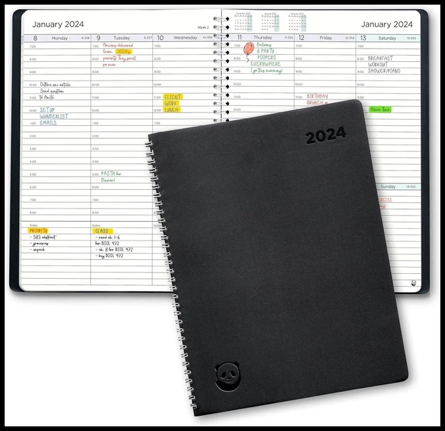 2024 Diary By Smart Panda – A4 Week To View Dated Planner – Simple Design Inspir