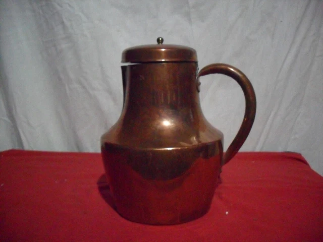 Pot À Eau En Cuivre Pur Matka Avec Couvercle Et Verre 5,5 Litres