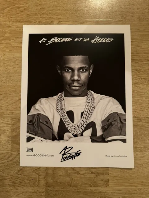SIGNED PRINT ONLY Drowning Blue Marble A Boogie Wit Da Hoodie Autographed