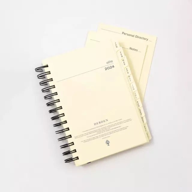 Elite Desk Diary Refill 2024 - Day to Page, Size Compact (14 Rings)