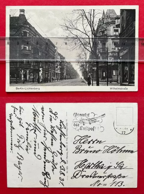 AK BERLIN Lichtenberg 1931 Blick in die Wilhelmstrasse  ( 121557