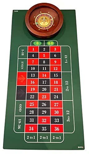 GMC Deluxe 900mm x 1800mm x 4mm Roulette Table Top Casino Mat Board Cloth