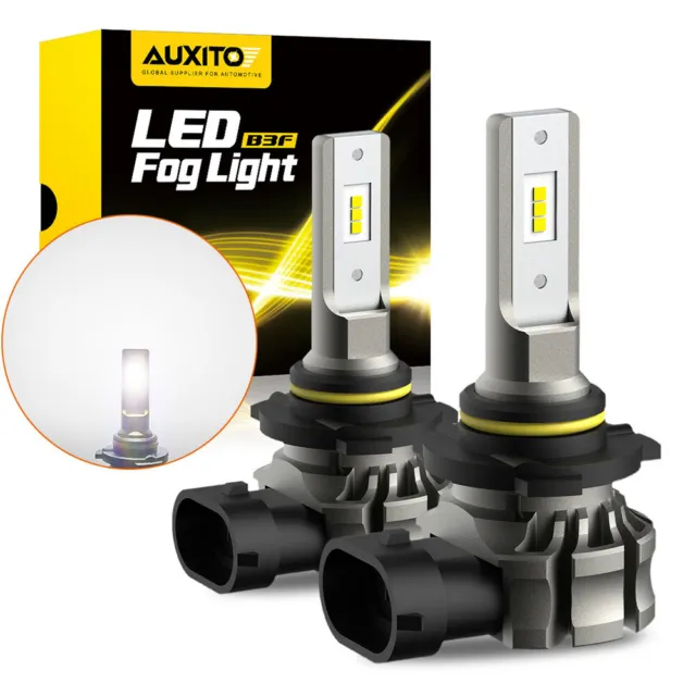 2 x 9145 9140 H10 Foglight Lights LED Fog Lamps Bulbs High Low Beam 6000K White