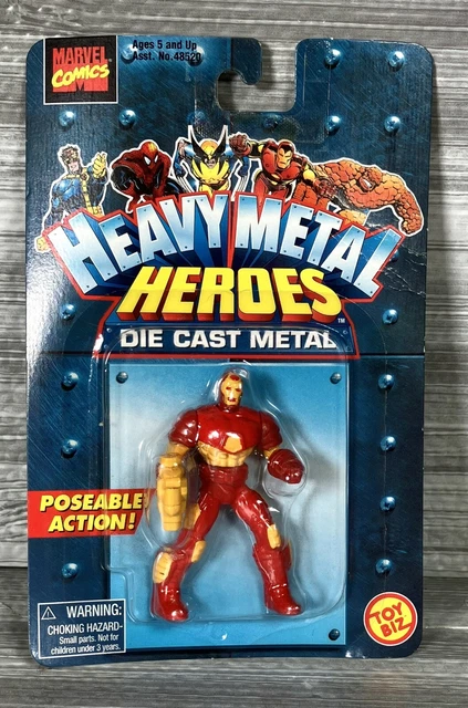 Iron Man Heavy Metal Heroes Die Cast Metal Marvel Toy Biz 1997 90's NEW