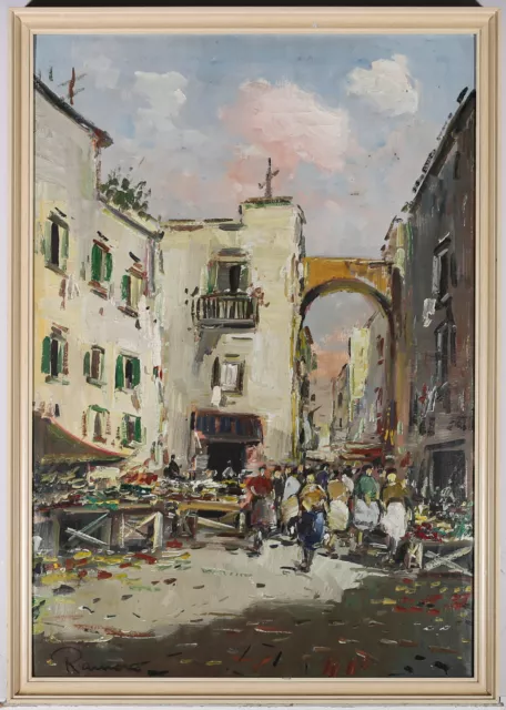 Ramon  - Framed Mid 20th Century Oil, Continental Market