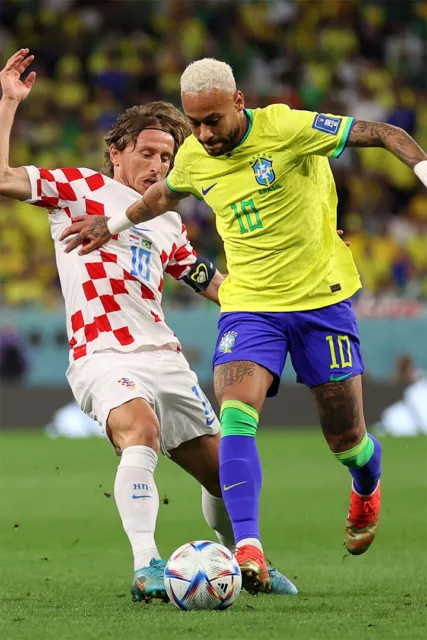 Neymar Luka Modric Brazil National Team World Cup Wall Art Home - POSTER 20"x30"