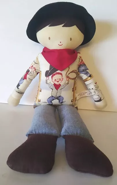 Alimrose Designs Small Cloth Doll Cowboy Australian Design Vintage VG Condition