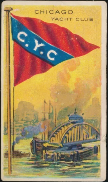 1910-11 ATC Flags of all Nations Tobacco T59 Recruit Chicago Yacht Club  240